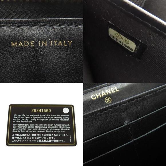 CHANEL Black Lambskin Leather Wallet - Picture 7 of 11